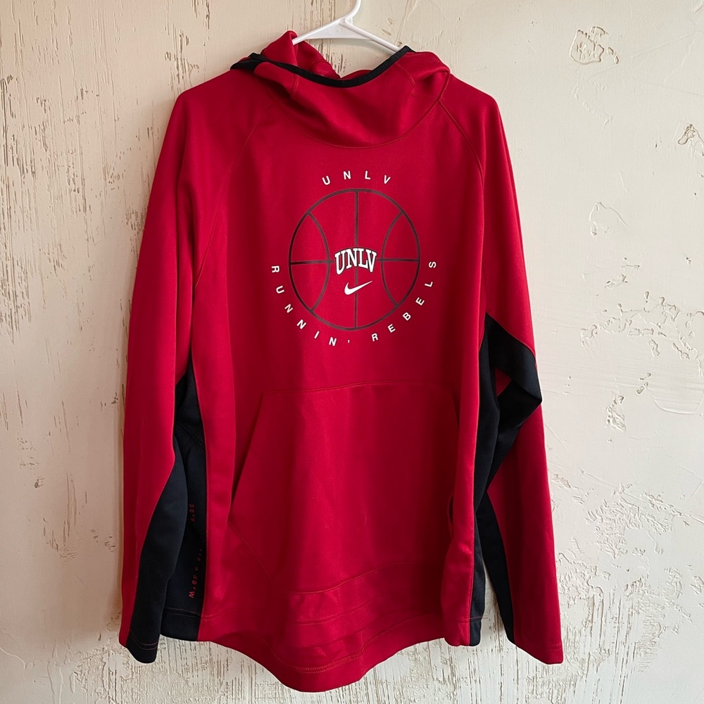 Nike Red and Black UNLV Hoodie
